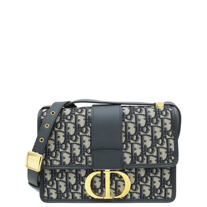 Christian Dior Blue Oblique 30 Montaigne Shoulder Bag Rovelle Bags