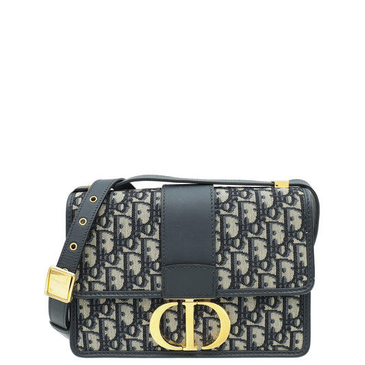 Christian Dior Blue Oblique 30 Montaigne Shoulder Bag Rovelle Bags