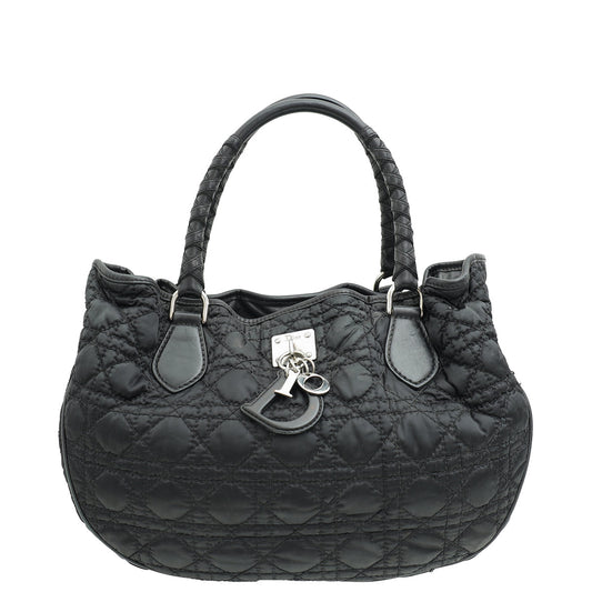 Christian Dior Black Nylon Cannage Shopper Tote Bag Rovelle Bags