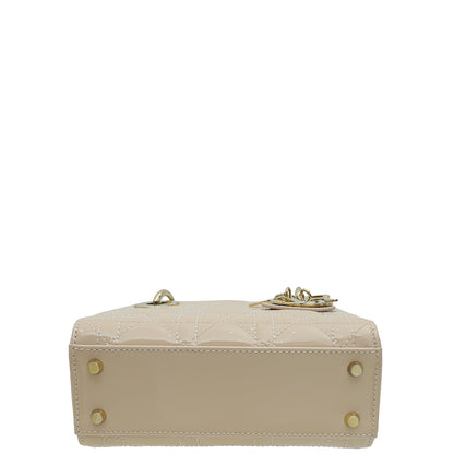 Dior Lady Dior Leather Handbag Pink Rovelle Bags