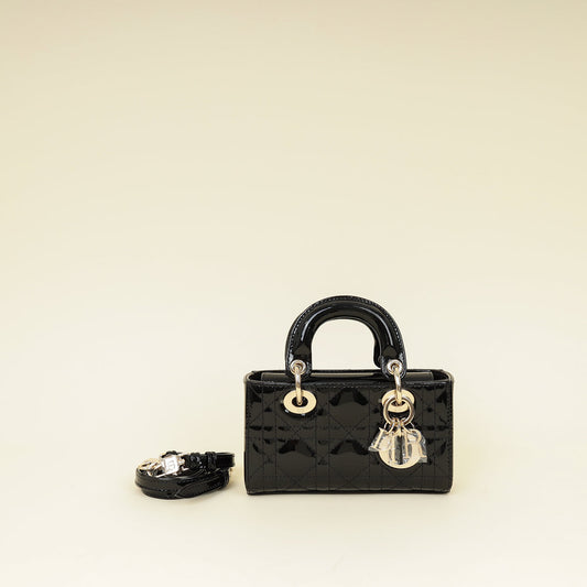 Christian Dior Black Cannage Micro Lady D-Joy Bag Rovelle Bags
