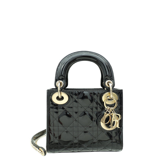 Christian Dior Black Mini Lady Dior Chain Bag Rovelle Bags