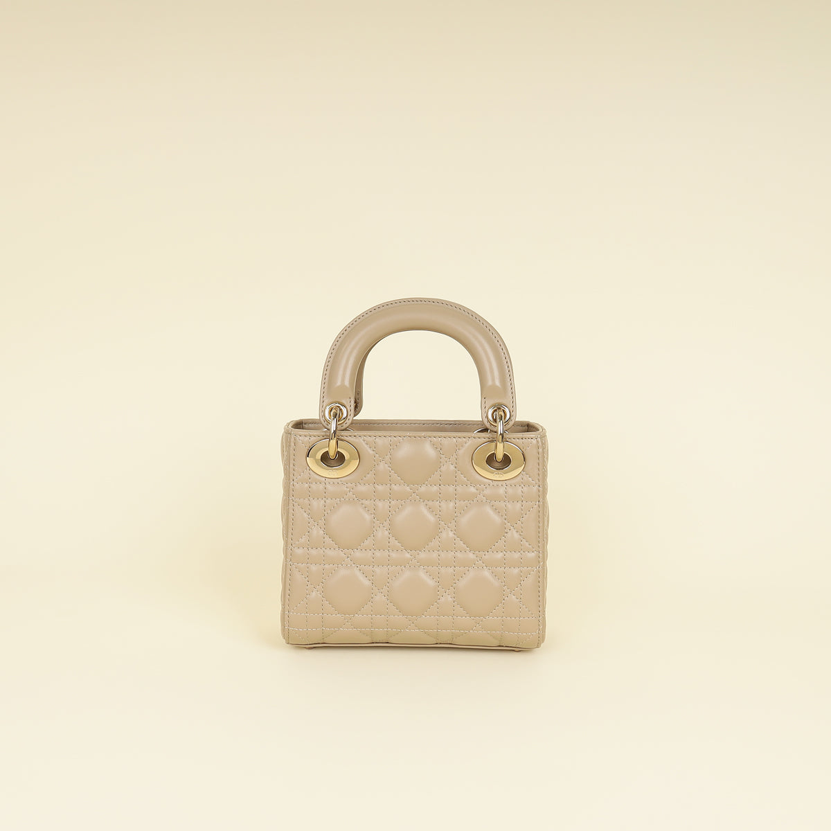 Christian Dior Beige Lady Dior Mini Chain Bag Rovelle Bags