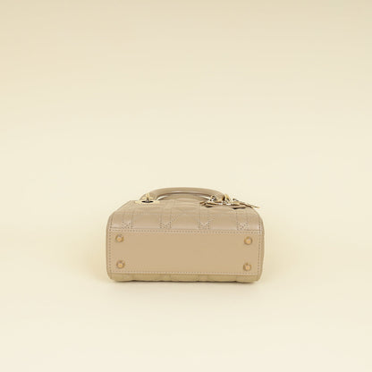 Christian Dior Beige Lady Dior Mini Chain Bag Rovelle Bags