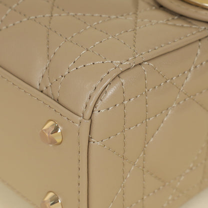 Christian Dior Beige Lady Dior Mini Chain Bag Rovelle Bags