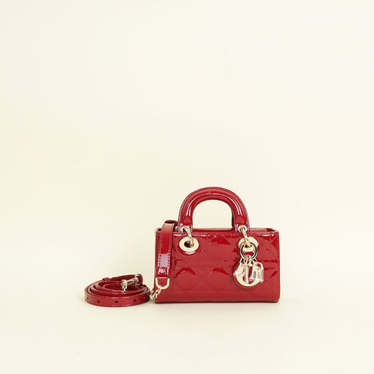 Christian Dior Cherry Red Micro Lady D-Joy Bag Rovelle Bags