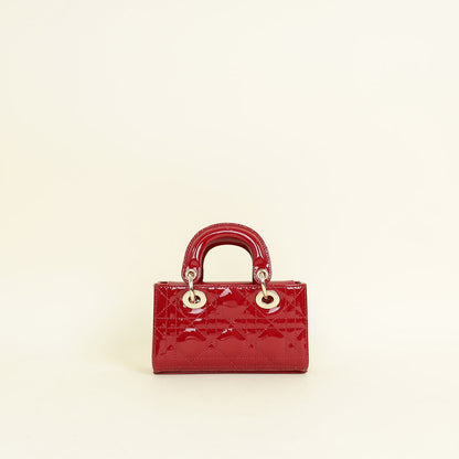 Christian Dior Cherry Red Micro Lady D-Joy Bag Rovelle Bags