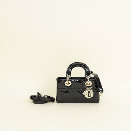 Christian Dior Black Micro Lady D-Joy Bag Rovelle Bags
