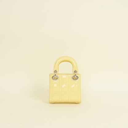 Christian Dior Light Yellow Lady Dior Micro Bag Rovelle Bags