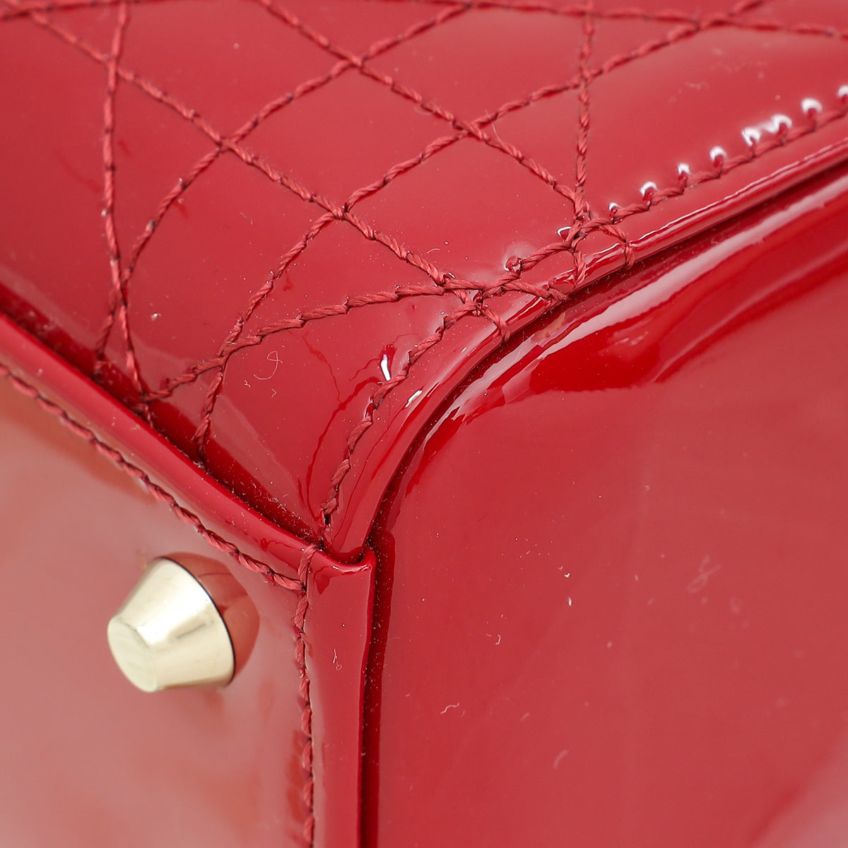 Christian Dior Red Mini Chain Lady Dior Bag Rovelle Bags