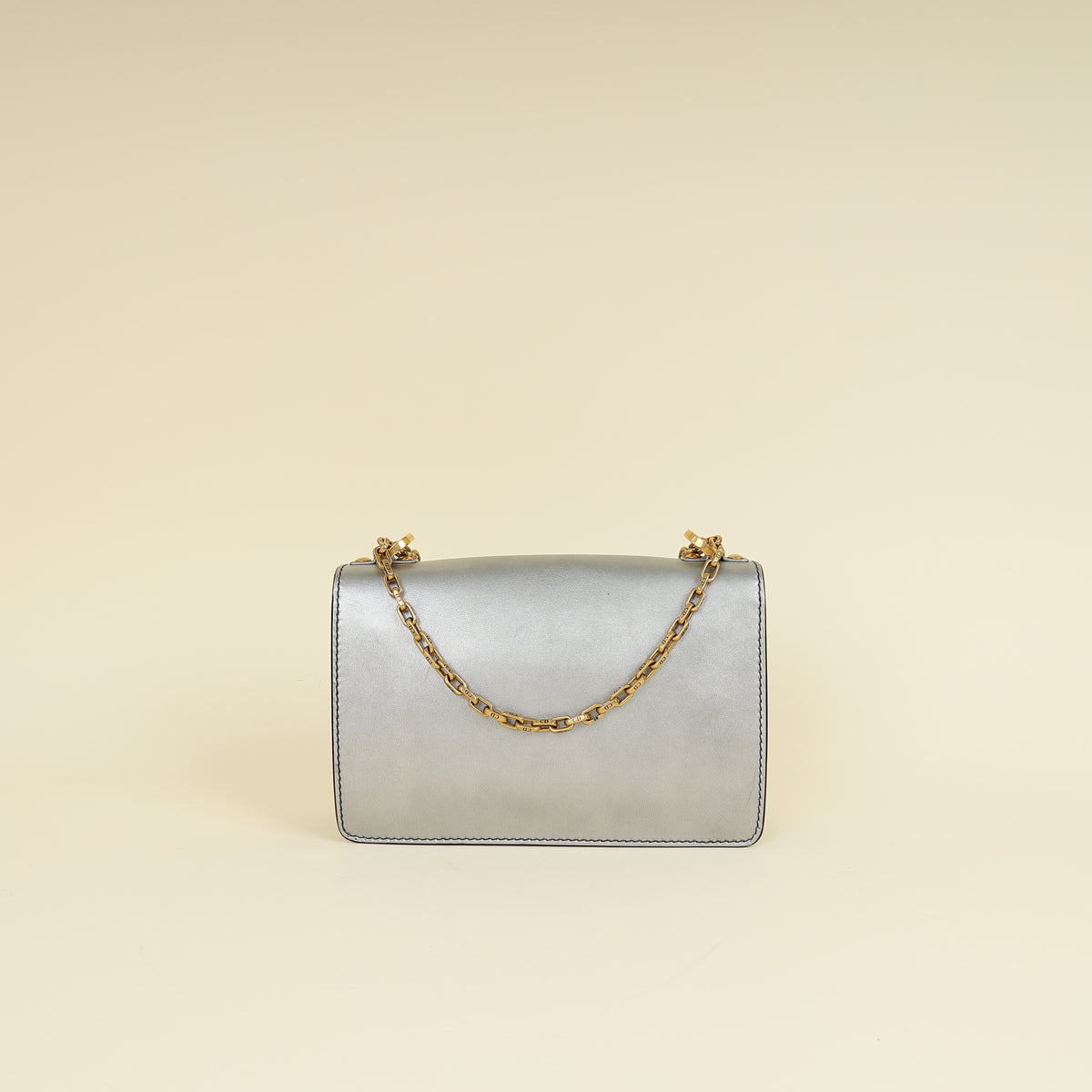 Christian Dior Metallic Grey J'Adior Medium Flap Chain Bag Rovelle Bags