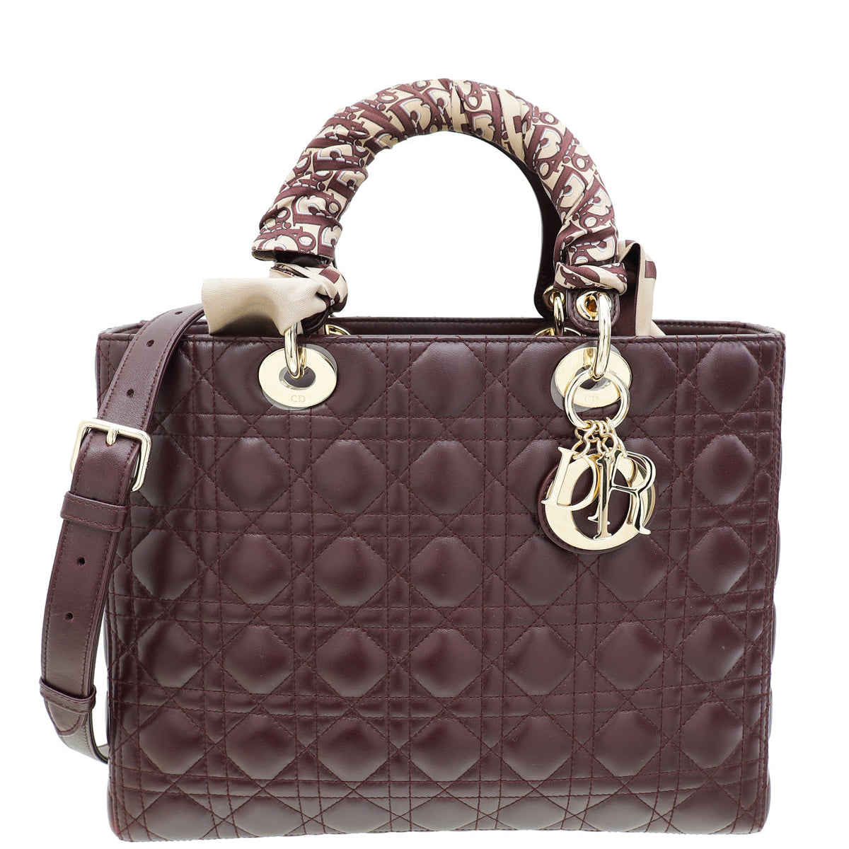 Dior Lady Dior Burgundy Handbag Style 2 Rovelle Bags