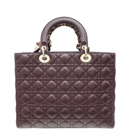 Dior Lady Dior Burgundy Handbag Style 2 Rovelle Bags