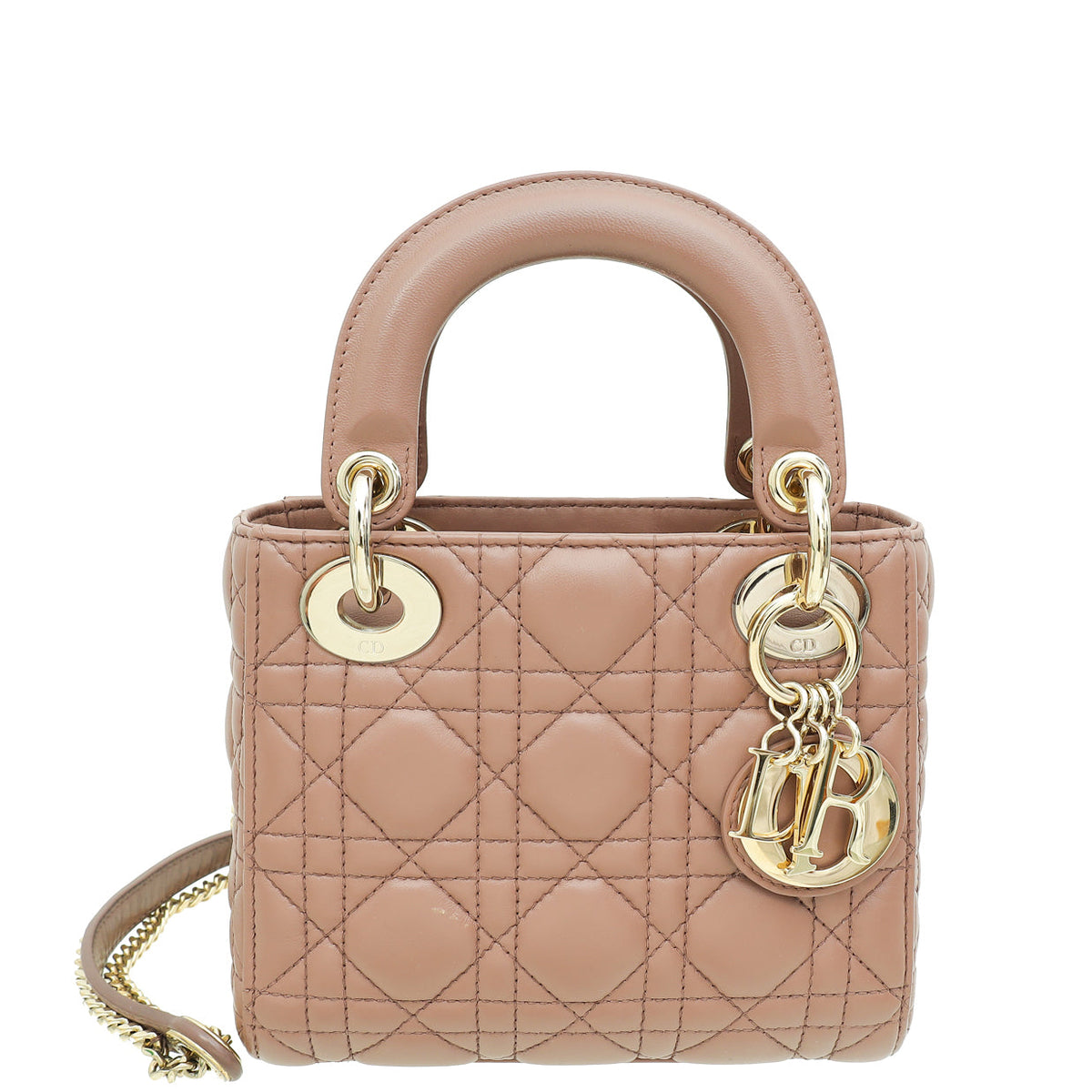 Christian Dior Blush Lady Dior Mini Chain Bag Rovelle Bags