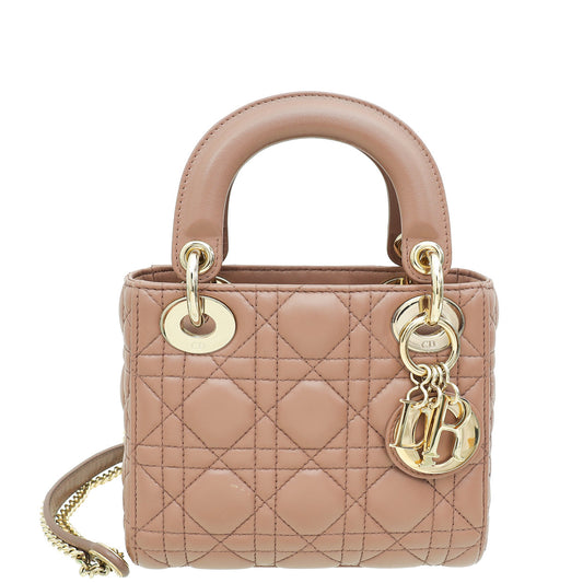 Christian Dior Blush Lady Dior Mini Chain Bag Rovelle Bags
