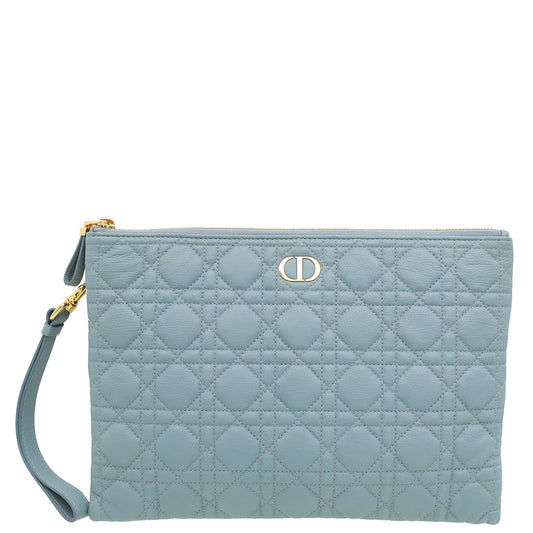 Christian Dior Cloud Blue Caro Daily Large Pouch Rovelle Bags