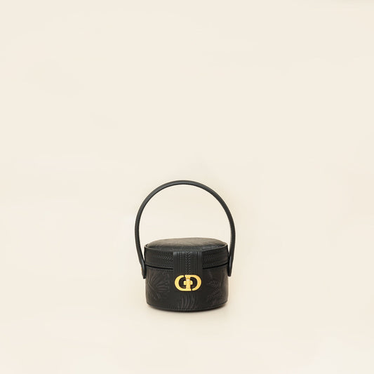 Christian Dior Black Top Handle Clutch Rovelle Bags