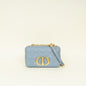 Christian Dior Blue Grey Caro Cannage Small Flap Bag Rovelle Bags