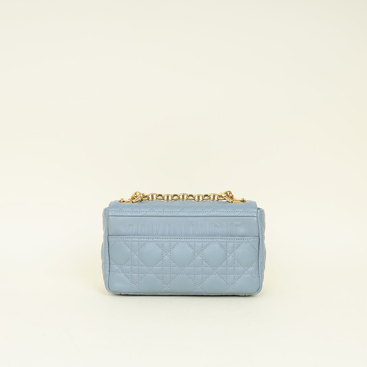 Christian Dior Blue Grey Caro Cannage Small Flap Bag Rovelle Bags