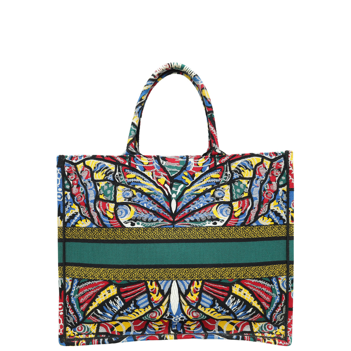 Christian Dior Multicolor Book Tote Butterfly Embroidered Large Bag Rovelle Bags