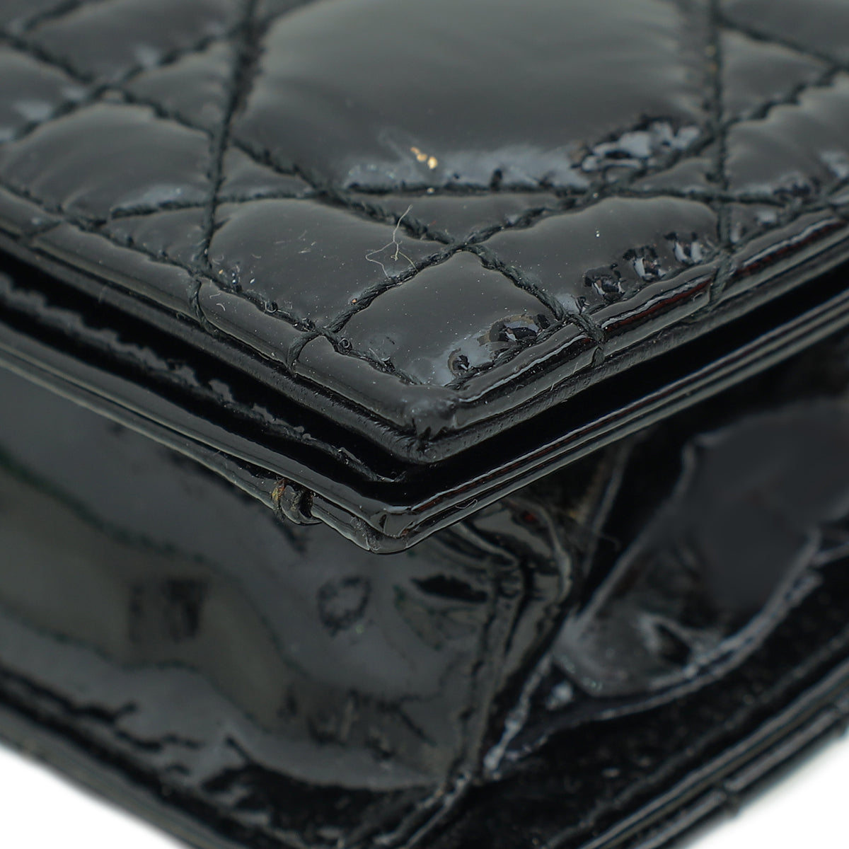Christian Dior Black Cannage Lady Dior Chain Clutch Rovelle Bags