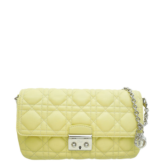 Christian Dior Light Yellow Cannage Miss Dior Promenade Chain Pouch Rovelle Bags