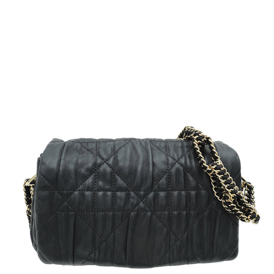 Christian Dior Black Gaufre Cannage Delices Flap Small Bag Rovelle Bags