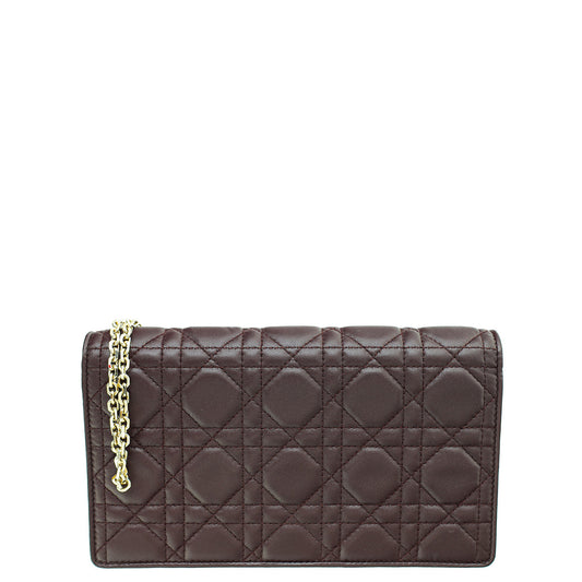 Christian Dior Amaranthe Lady Dior Chain Pouch Rovelle Bags