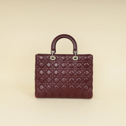 Dior Lady Dior Burgundy Handbag Style 4 Rovelle Bags
