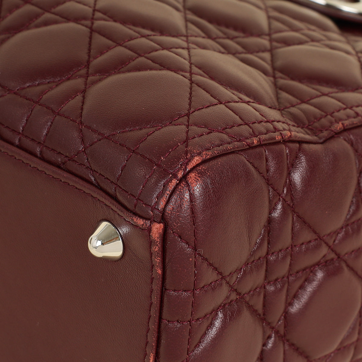 Dior Lady Dior Burgundy Handbag Style 4 Rovelle Bags