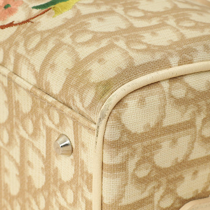 Christian Dior Beige Oblique Floral Boston Bag Rovelle Bags