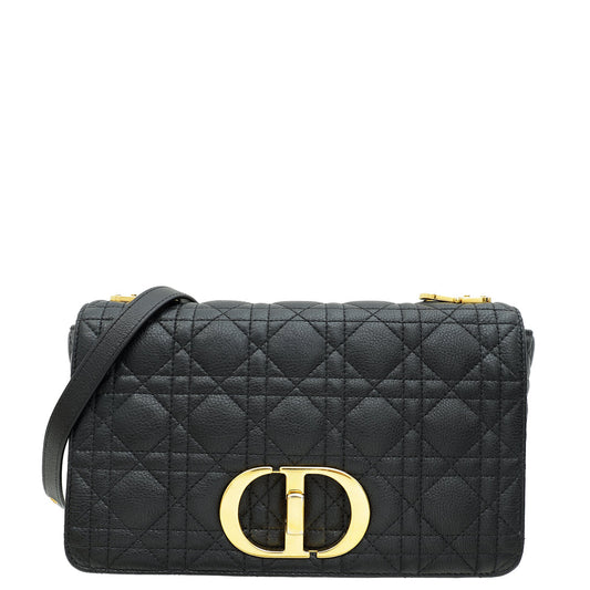 Christian Dior Black Supple Cannage Caro Medium Bag Rovelle Bags