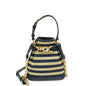 Christian Dior Bicolor Raffia C'Est Chain Small Bucket Bag Rovelle Bags