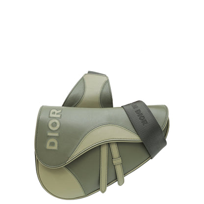 Christian Dior Vert Foret Stitch Saddle Bag Rovelle Bags