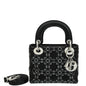 Christian Dior Black Lady Dior Cannage Satin Strass Mini Bag Rovelle Bags