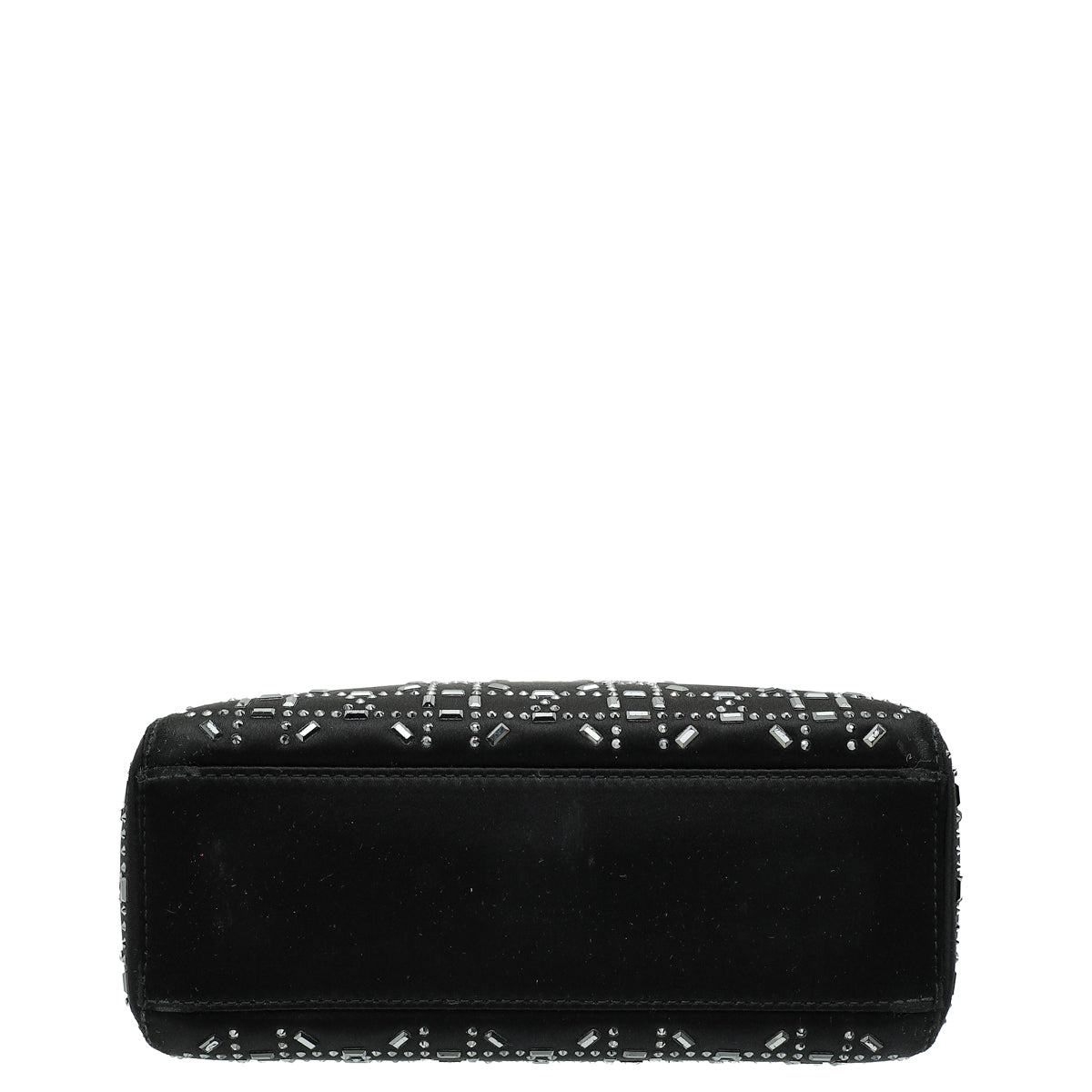Christian Dior Black Lady Dior Cannage Satin Strass Mini Bag Rovelle Bags