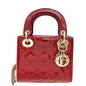 Christian Dior Cherry Red Lady Dior Mini Chain Bag Rovelle Bags