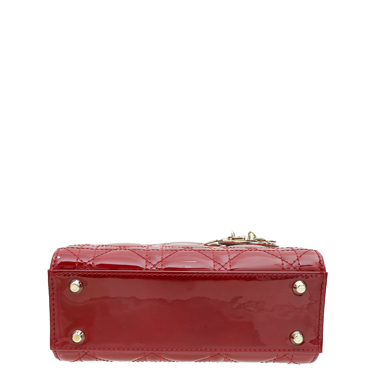 Christian Dior Cherry Red Lady Dior Mini Chain Bag Rovelle Bags