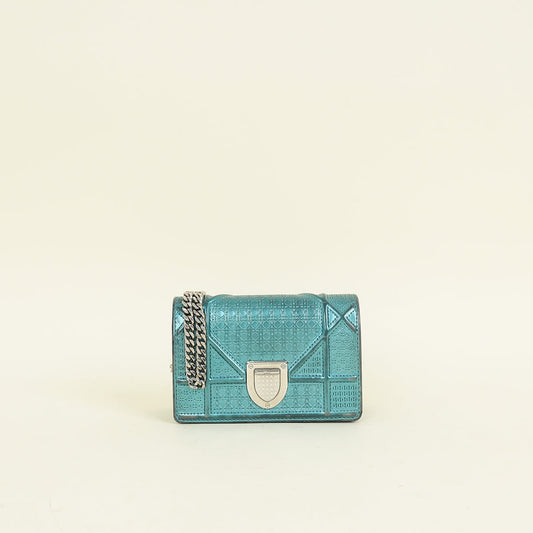 Christian Dior Teal Diorama Baby Microcannge Micro Bag Rovelle Bags