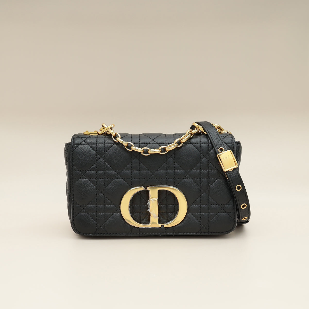 Christian Dior Black Caro Cannage Small Flap Shoulder Bag Rovelle Bags