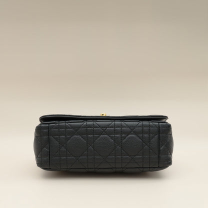 Christian Dior Black Caro Cannage Small Flap Shoulder Bag Rovelle Bags