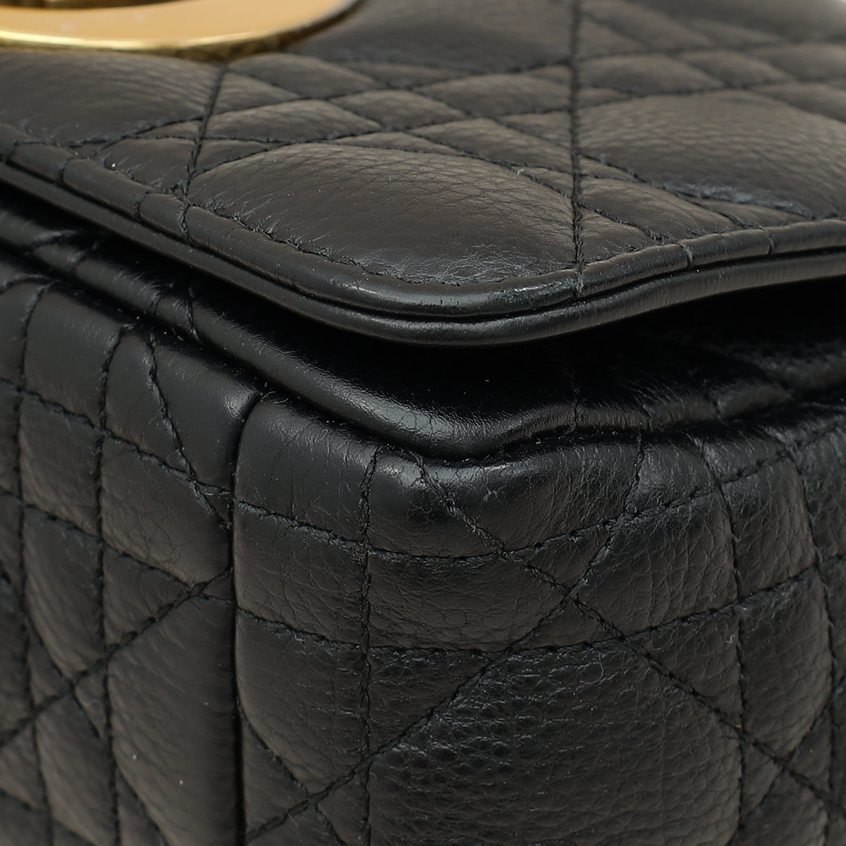 Christian Dior Black Caro Cannage Small Flap Shoulder Bag Rovelle Bags