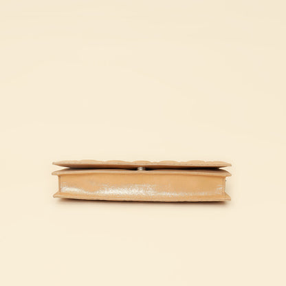 Christian Dior Metallic Gold Cannage Lady Dior Convertible Clutch Rovelle Bags