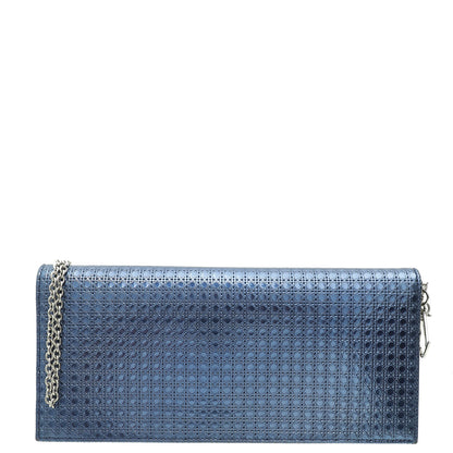 Dior Lady Dior Cannage Blue Clutch Rovelle Bags