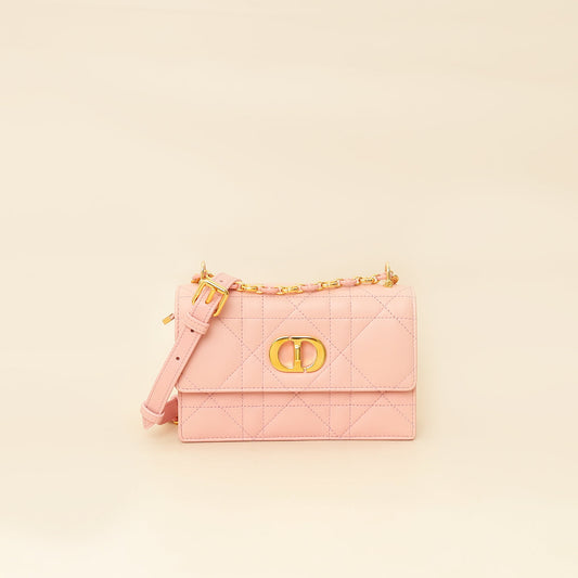Christian Dior Pink Macrocannage Mini Caro Bag Rovelle Bags