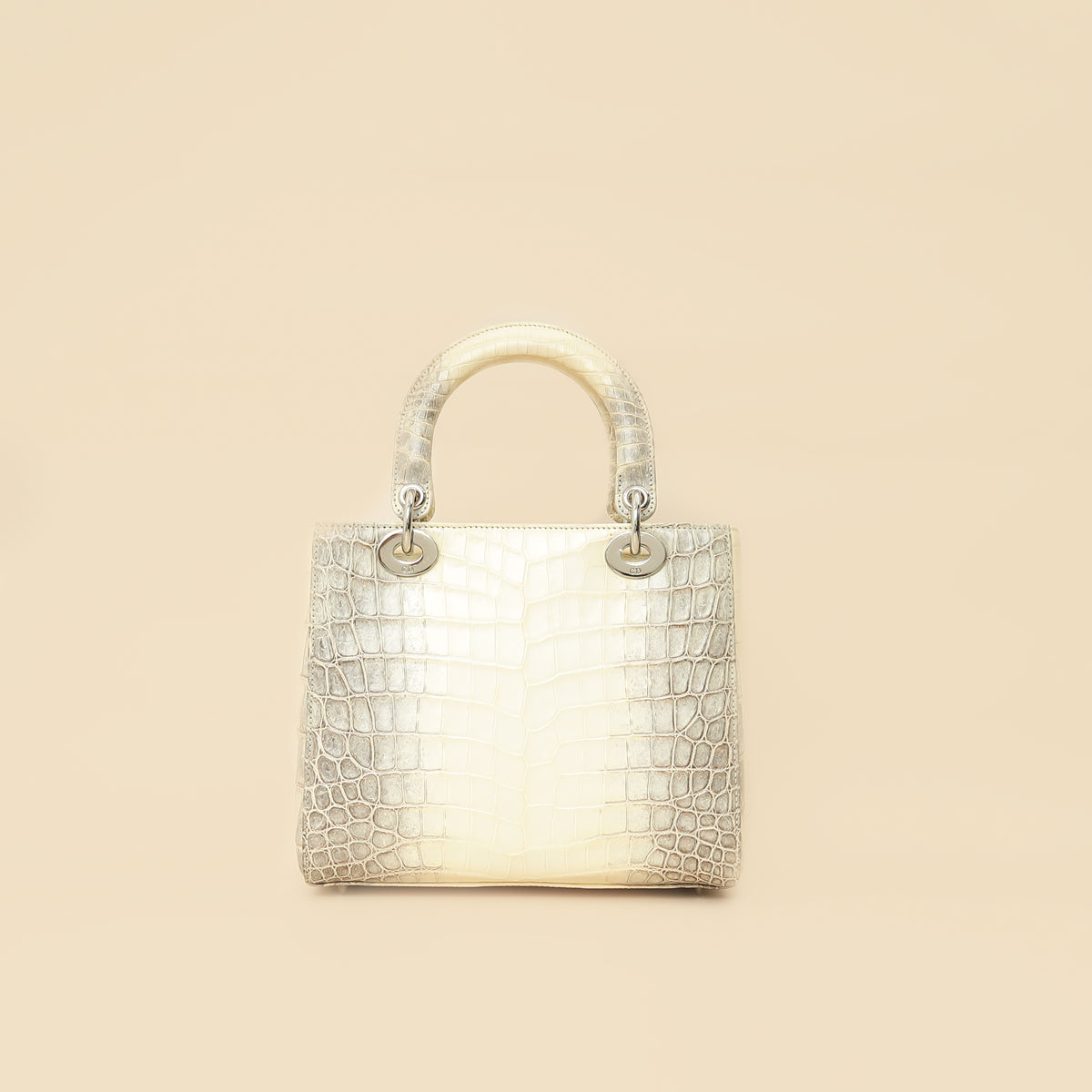 Christian Dior Bicolor Niloticus Crocodile Himalaya Lady Dior Medium Bag Rovelle Bags