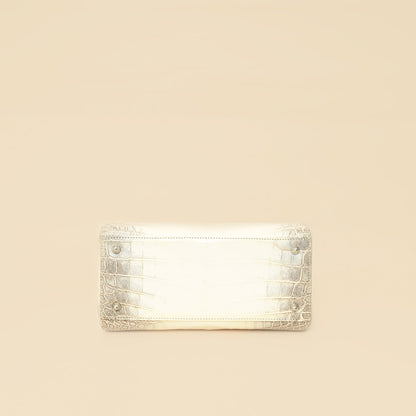 Christian Dior Bicolor Niloticus Crocodile Himalaya Lady Dior Medium Bag Rovelle Bags