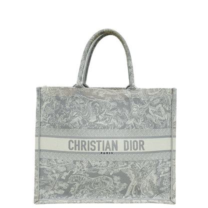 Christian Dior Bicolor Toile De Jouy Reverse Book Tote Large Bag Rovelle Bags
