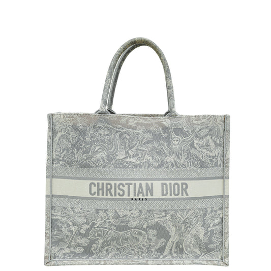 Christian Dior Bicolor Toile De Jouy Reverse Book Tote Large Bag Rovelle Bags