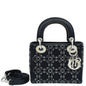 Christian Dior Black Cannage Satin Lady Dior Mini Strass Bag Rovelle Bags